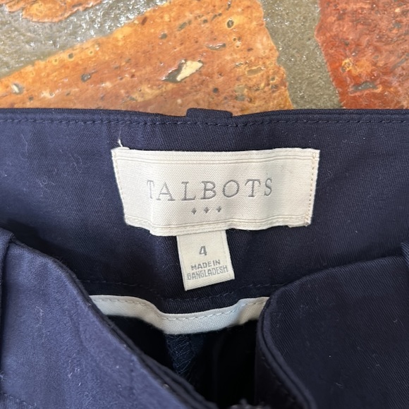 Talbots NWT navy crop pants sz4 - Picture 7 of 11
